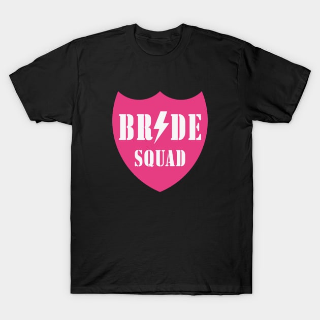 Bride Squad (Team Bride / Hen Night / Bachelorette Party / Neonpink – White) T-Shirt by MrFaulbaum